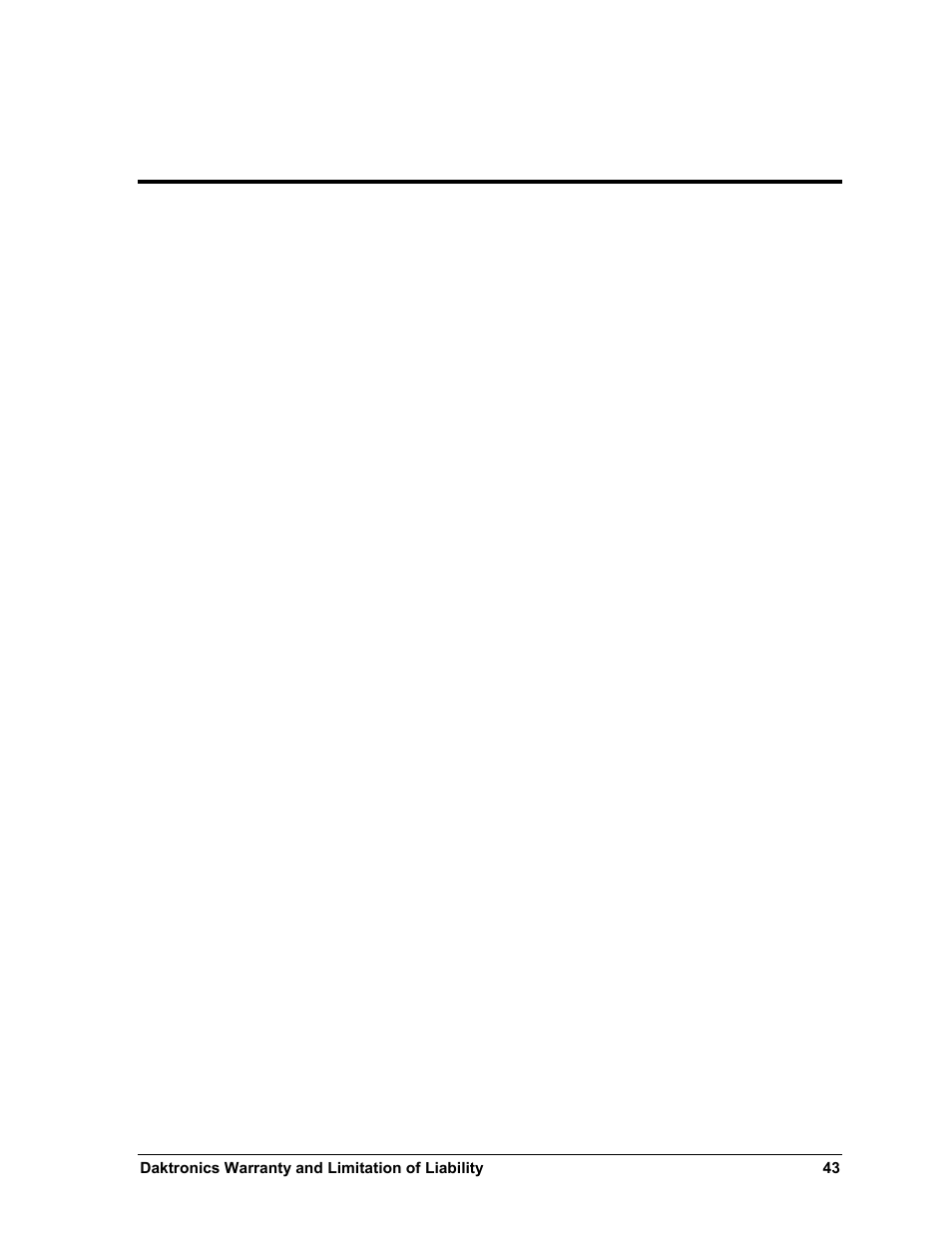 Appendix d, Daktronics warranty and limitation of liability | Daktronics Outdoor LED Scoreboards Service Manual User Manual | Page 49 / 52