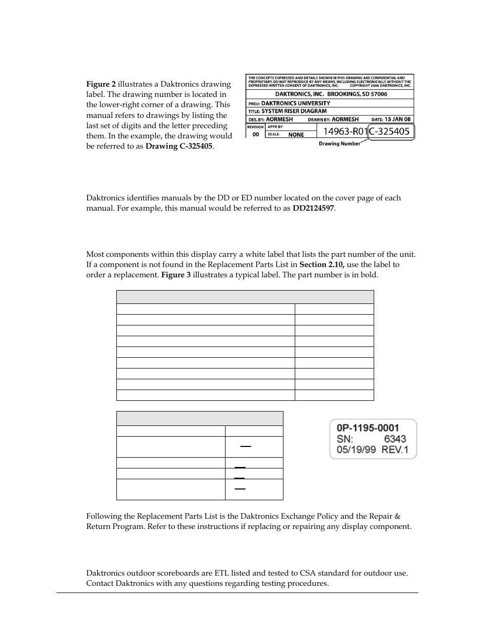 2 resources, 3 daktronics nomenclature, 4 product safety approval | Resources, Daktronics nomenclature, Product safety approval | Daktronics Outdoor LED Scoreboards Service Manual User Manual | Page 8 / 52