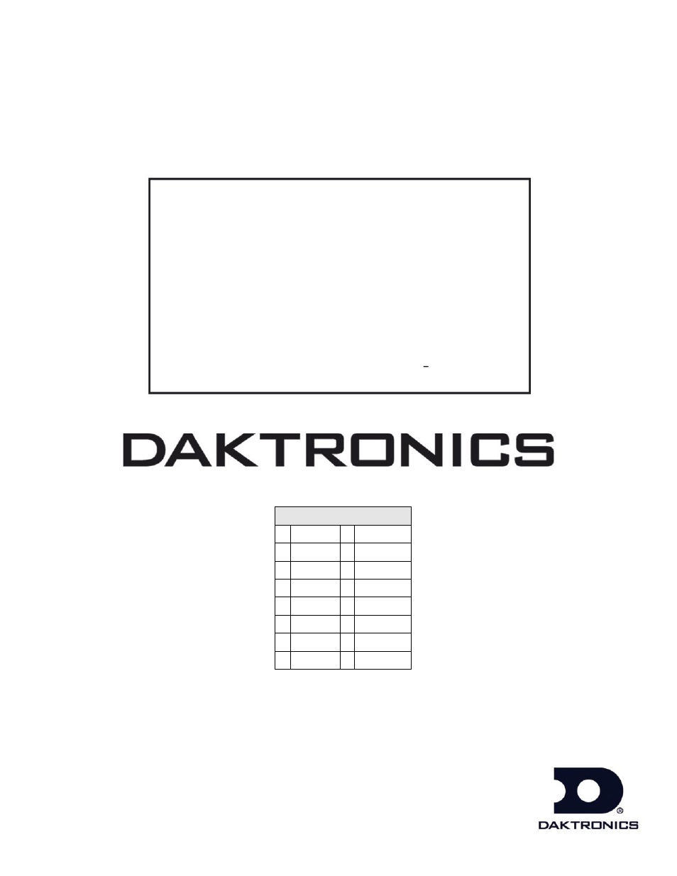 Daktronics TN-2601 Outdoor LED Tennis Scoreboard User Manual | 50 pages