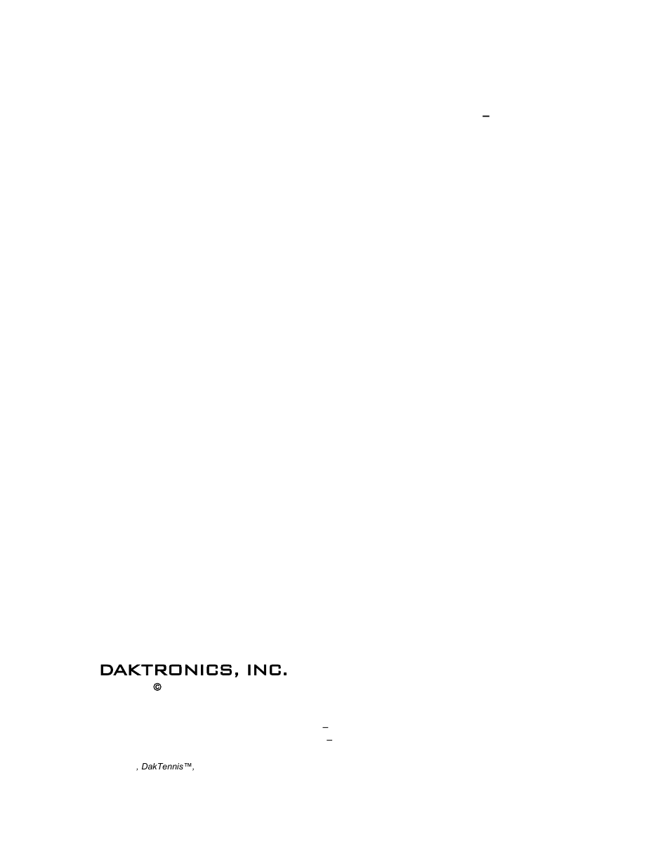 Daktronics, inc | Daktronics TN-2601 Outdoor LED Tennis Scoreboard User Manual | Page 3 / 50