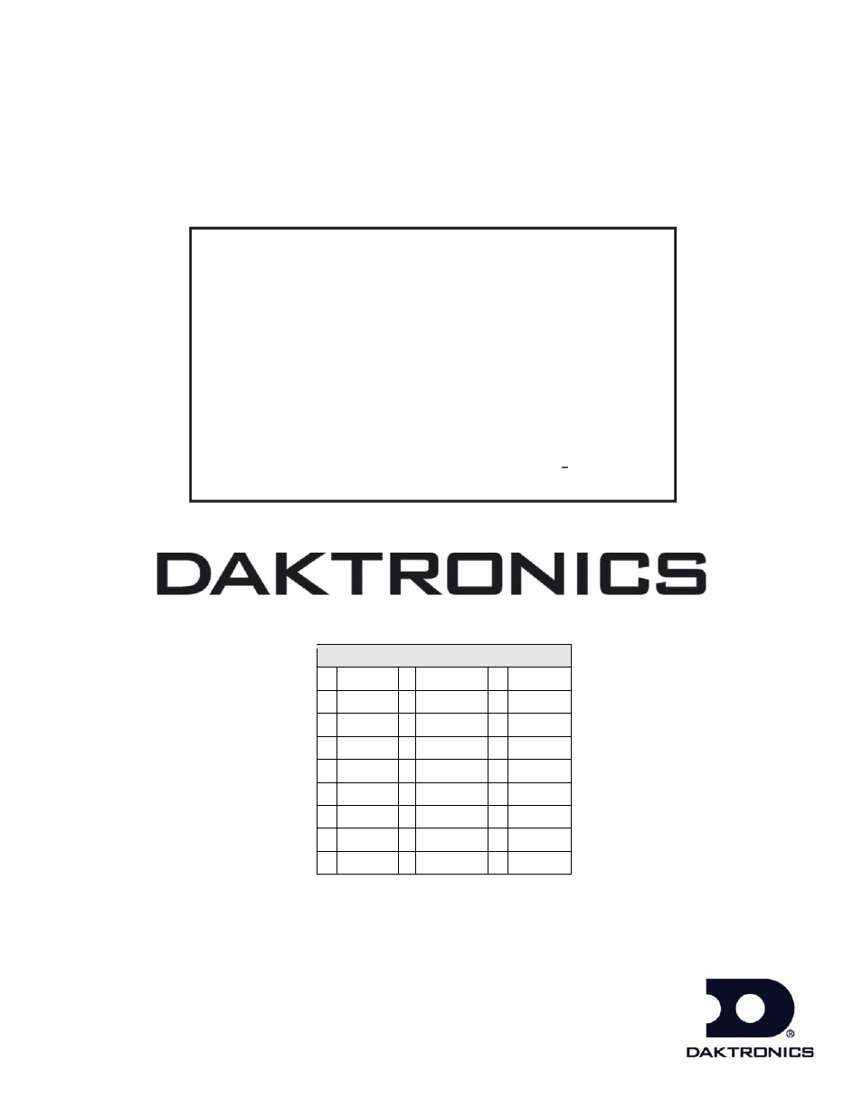 Daktronics P1647 Multi-Section Outdoor LED Scoreboard User Manual | 44 pages