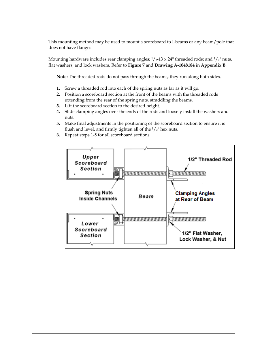 Clamping angles | Daktronics P1647 Multi-Section Outdoor LED Scoreboard User Manual | Page 12 / 44