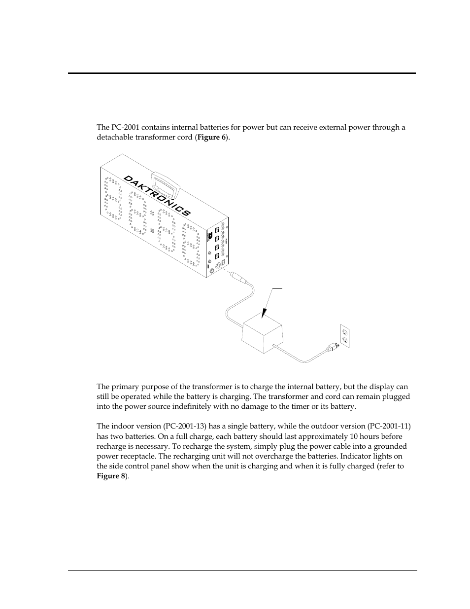Section 3: electrical installation, 1 power, Section 3 | Electrical installation, Power | Daktronics PC-2001 Pace Clock System User Manual | Page 13 / 40