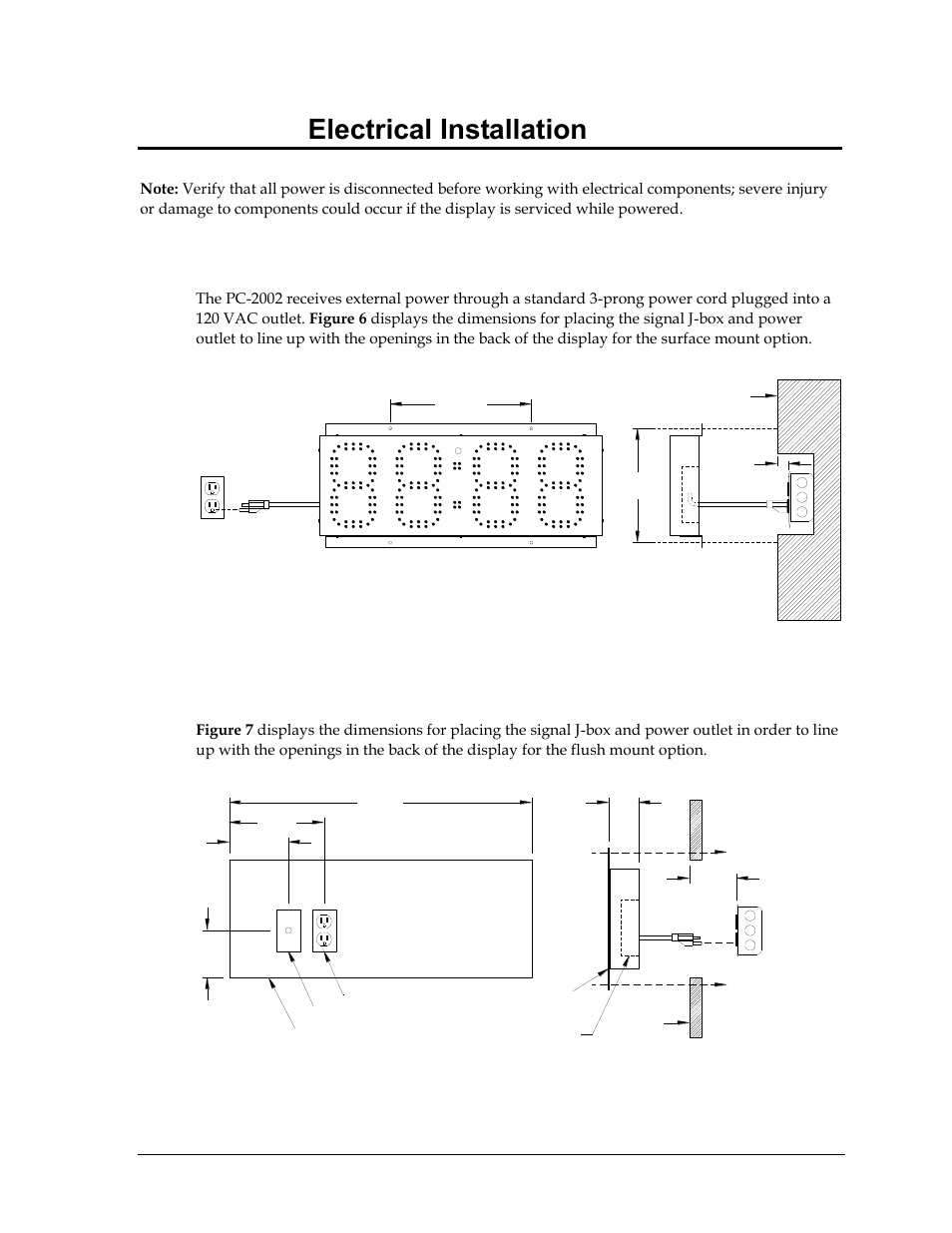 Section 3: electrical installation, 1 power, Section 3 | Electrical installation, Power | Daktronics PC-2002 Pace Clock System User Manual | Page 11 / 32