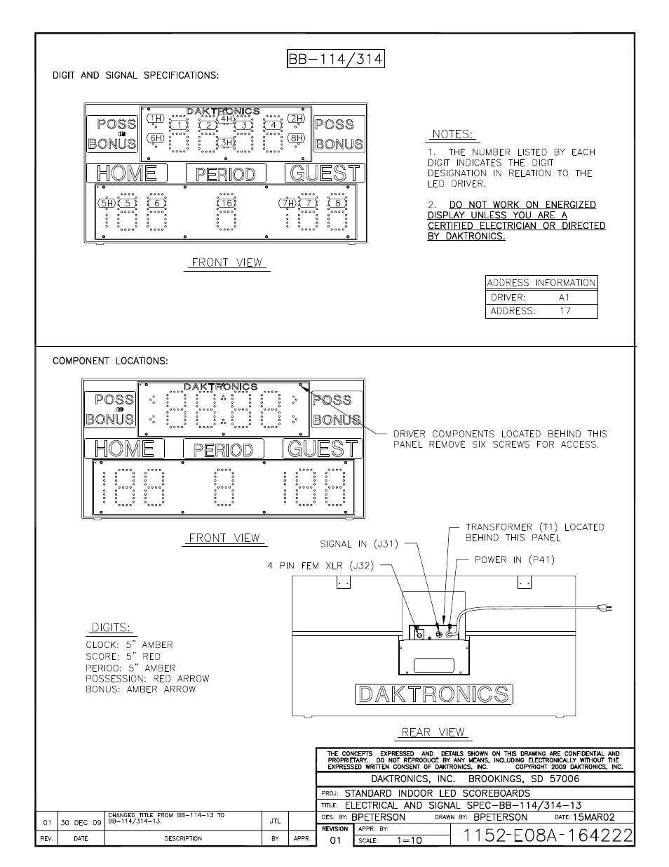 Daktronics BB-114 Portable LED Basketball Scoreboard User Manual | Page 23 / 28