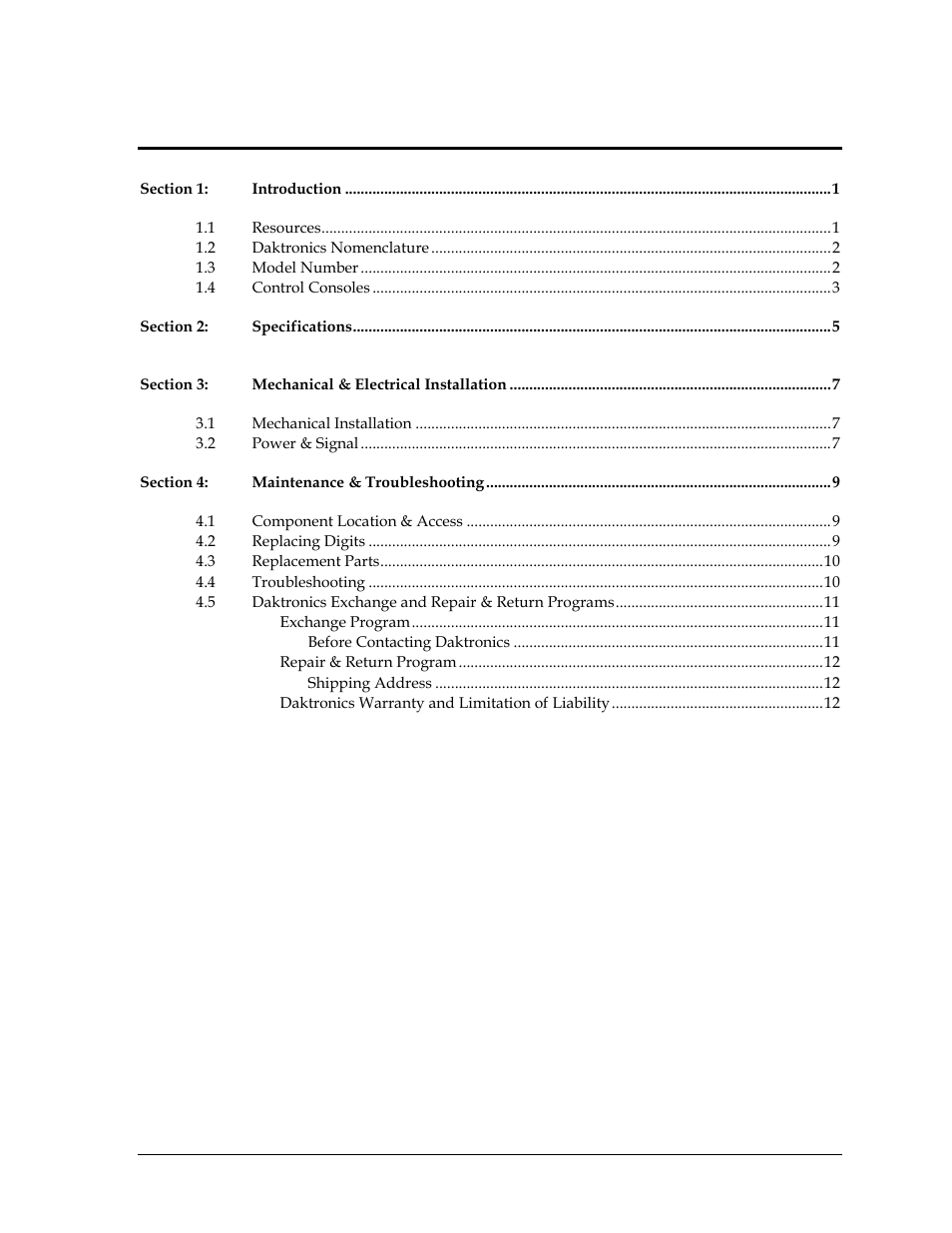 Daktronics BB-114 Portable LED Basketball Scoreboard User Manual | Page 5 / 28