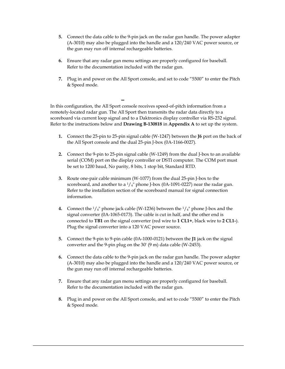 Daktronics Radar Gun Speed of Pitch Interface User Manual | Page 12 / 27