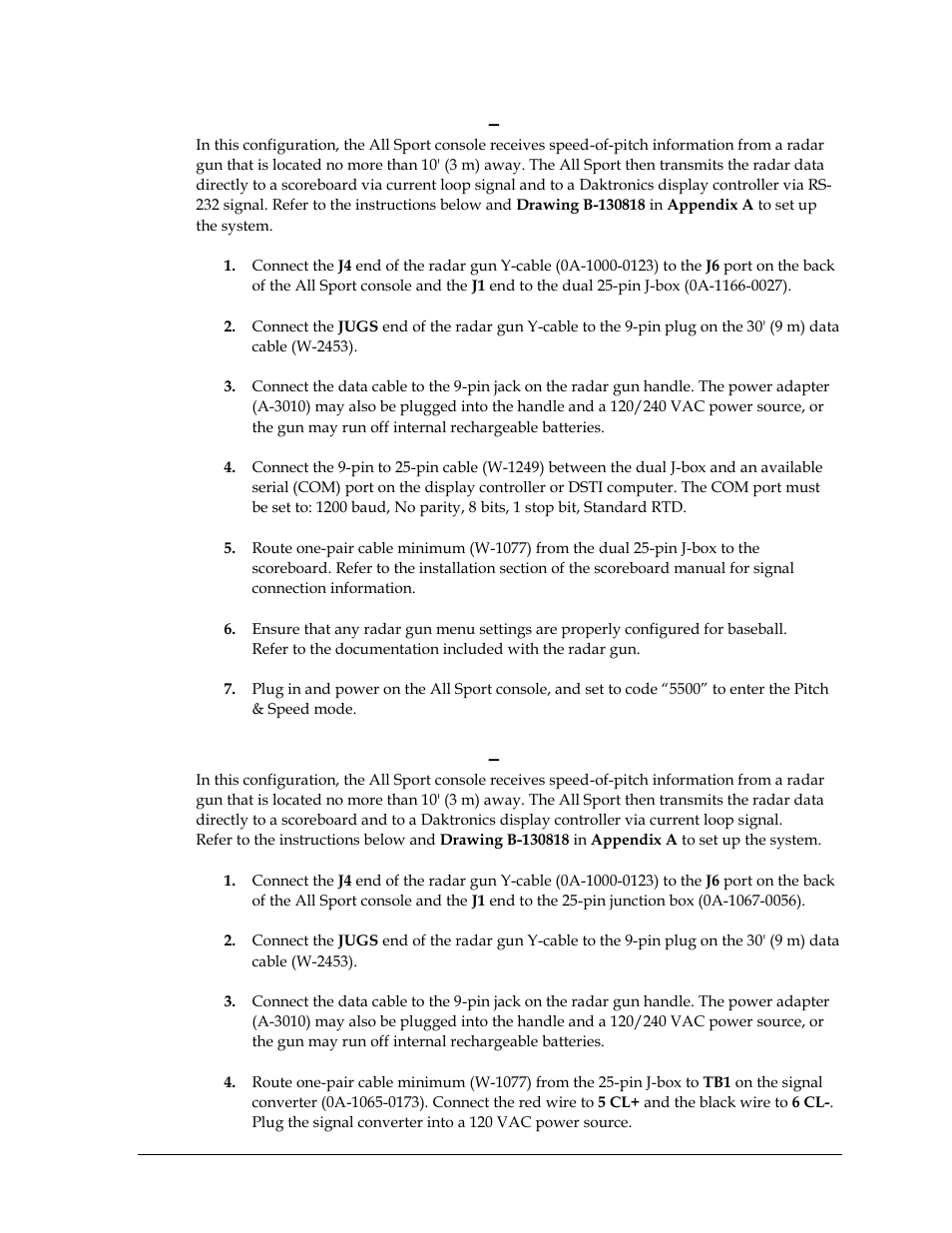 Daktronics Radar Gun Speed of Pitch Interface User Manual | Page 13 / 27