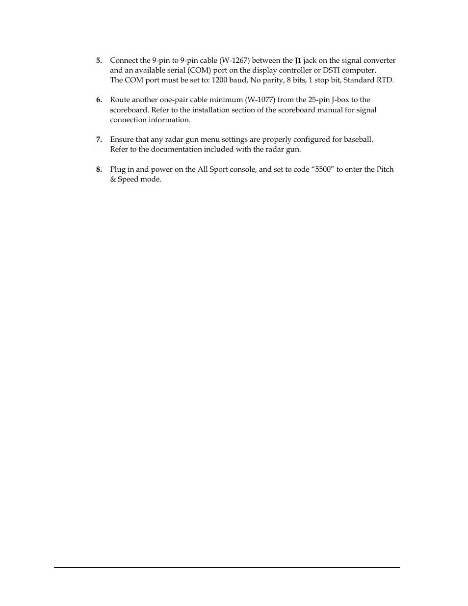 Daktronics Radar Gun Speed of Pitch Interface User Manual | Page 14 / 27