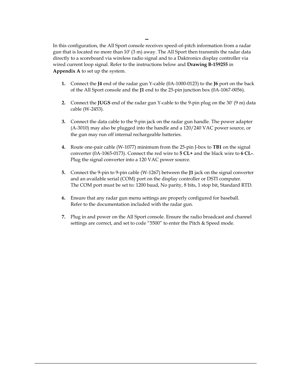 Daktronics Radar Gun Speed of Pitch Interface User Manual | Page 18 / 27