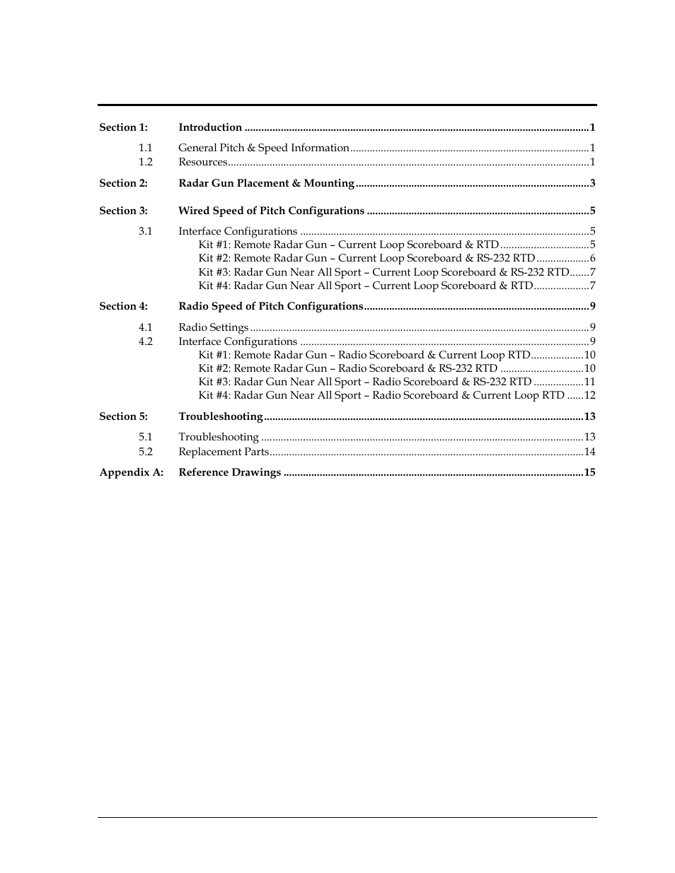 Daktronics Radar Gun Speed of Pitch Interface User Manual | Page 5 / 27