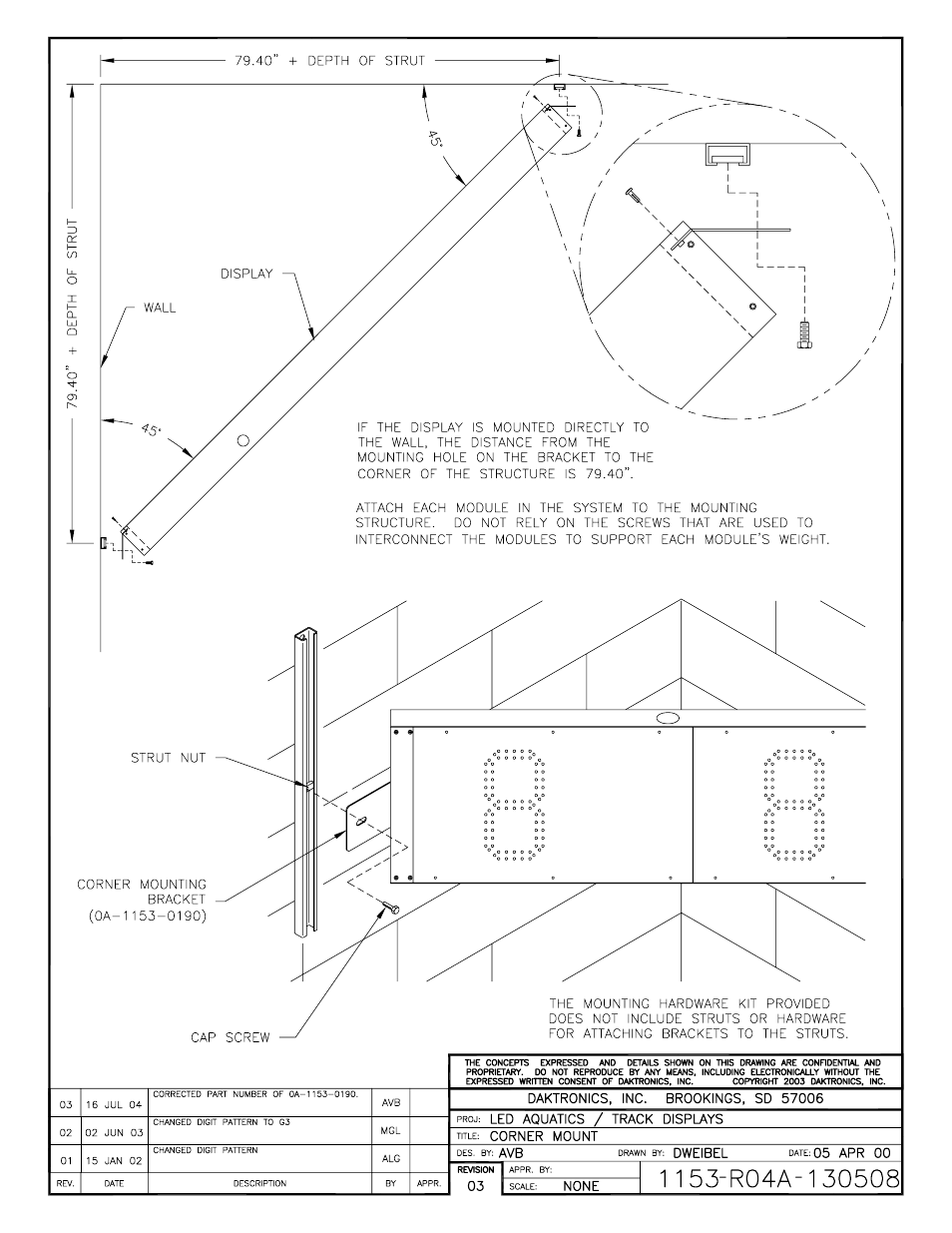 Daktronics LED Aquatics/Track Displays SW-2000 Series 10 Numeric Digit User Manual | Page 57 / 86