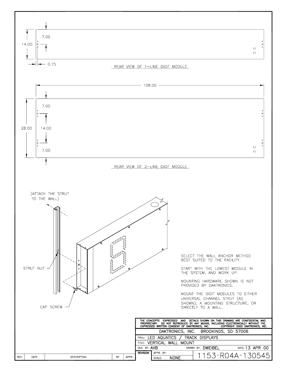 Daktronics LED Aquatics/Track Displays SW-2000 Series 10 Numeric Digit User Manual | Page 58 / 86
