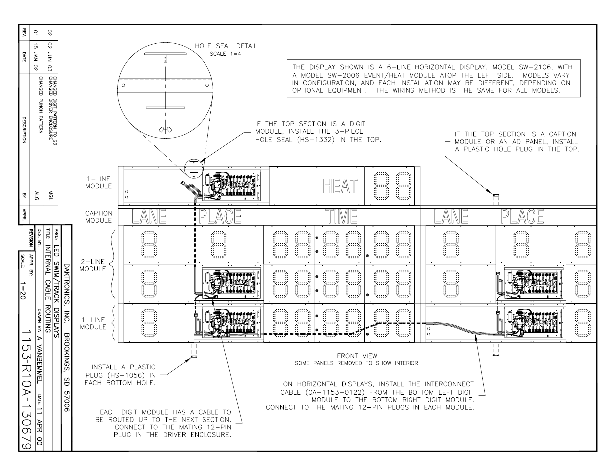 Daktronics LED Aquatics/Track Displays SW-2000 Series 10 Numeric Digit User Manual | Page 61 / 86