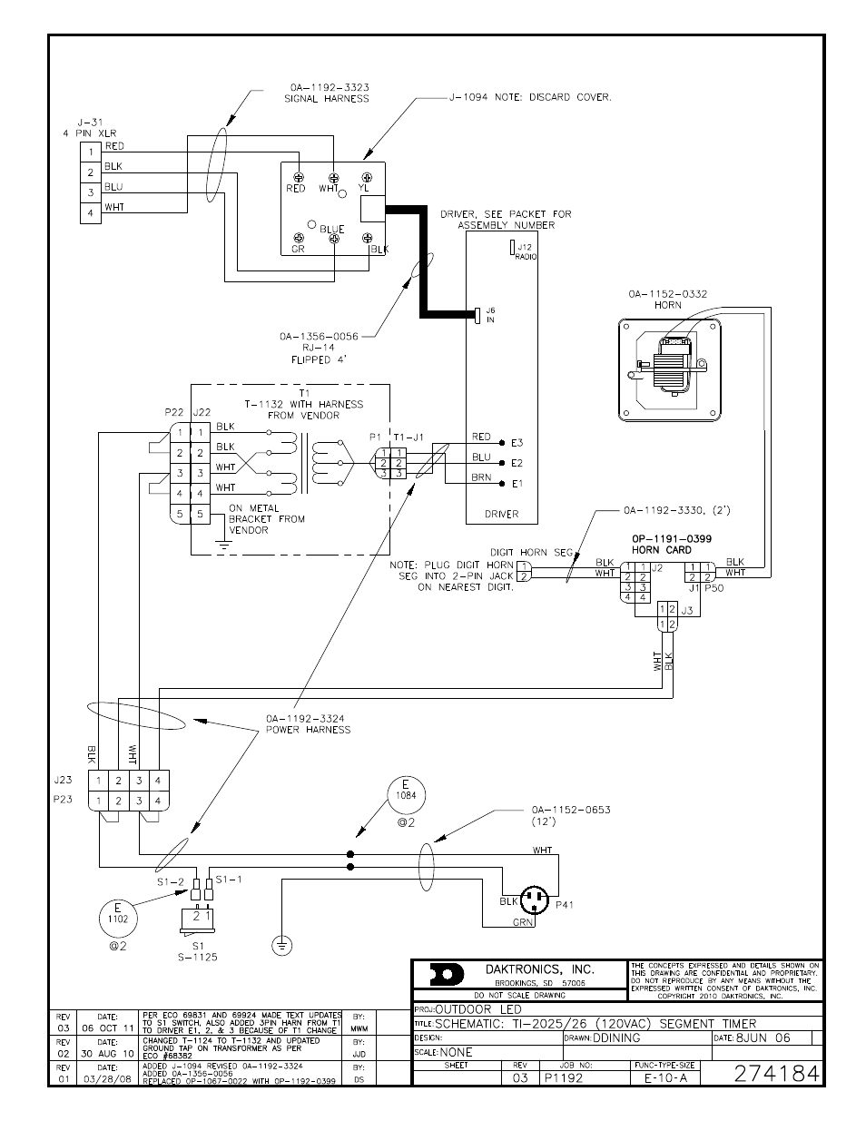 Daktronics TI-2025 Segment Timer User Manual | Page 21 / 28