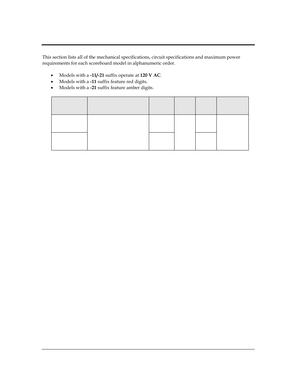 Section 2: specifications, Section 2, Specifications | Daktronics TI-2025 Segment Timer User Manual | Page 9 / 28