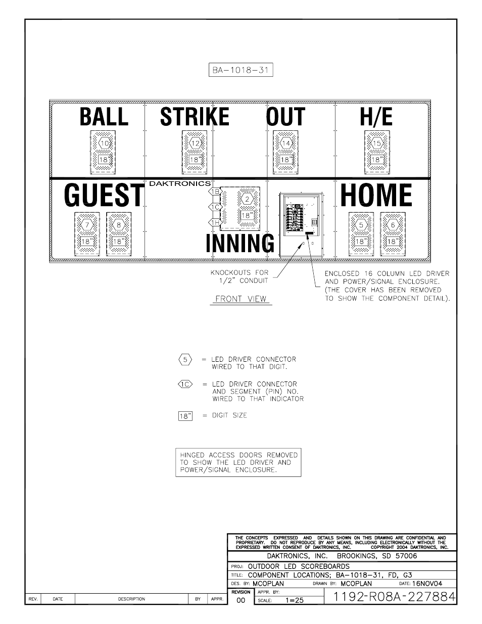 Daktronics Single Section DistaView Outdoor LED Scoreboards Generation IV User Manual | Page 75 / 99
