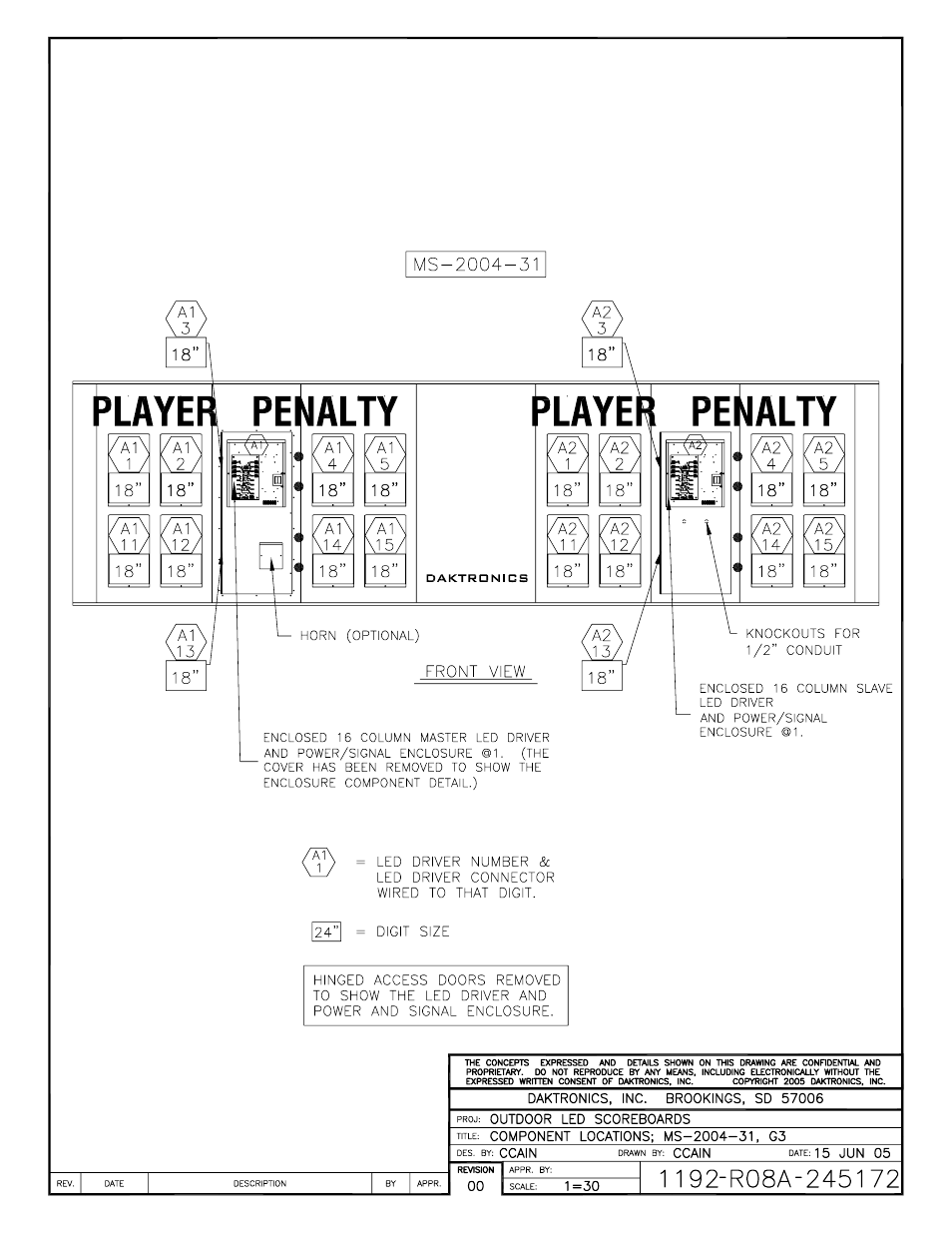 Daktronics Single Section DistaView Outdoor LED Scoreboards Generation IV User Manual | Page 83 / 99