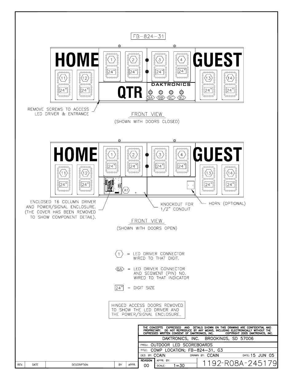 Daktronics Single Section DistaView Outdoor LED Scoreboards Generation IV User Manual | Page 84 / 99