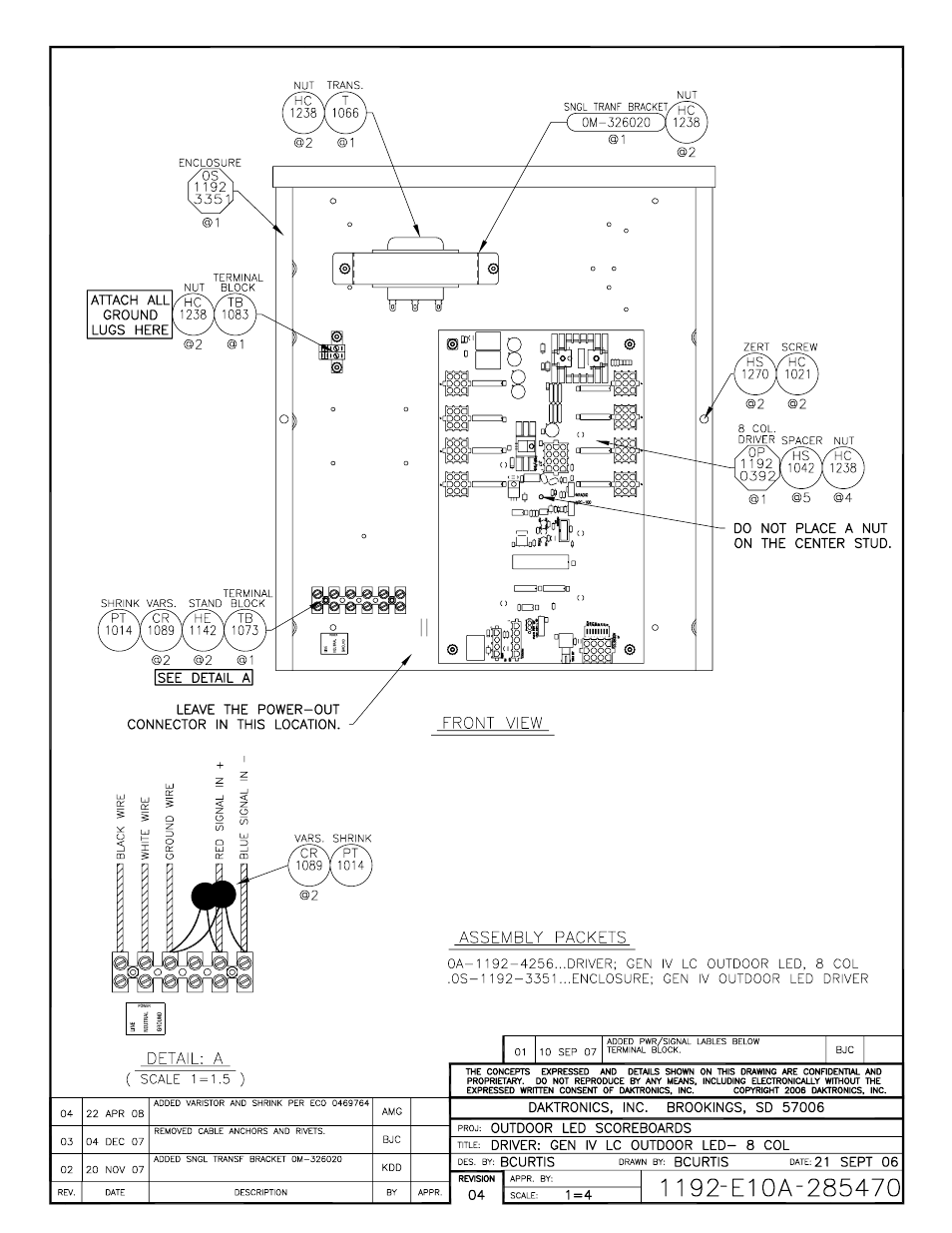 Daktronics Single Section DistaView Outdoor LED Scoreboards Generation IV User Manual | Page 89 / 99