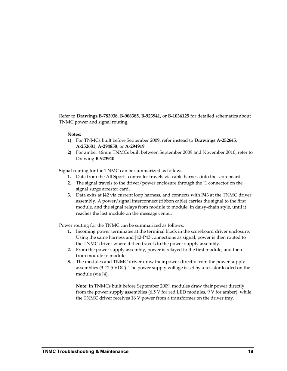 4 power & signal summary, Power & signal summary | Daktronics Single-Section Outdoor LED Scoreboards User Manual | Page 25 / 46