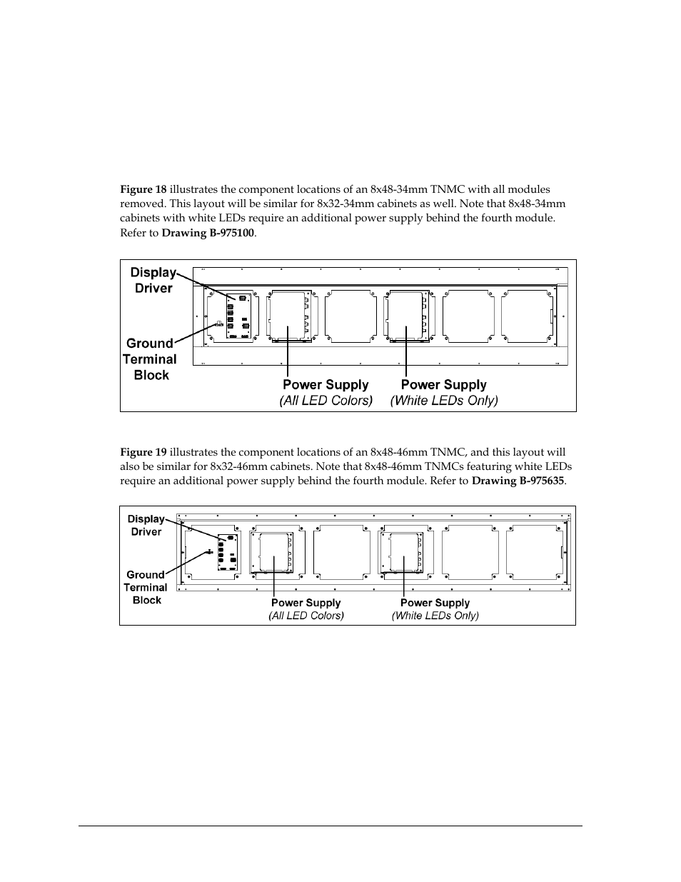 5 component locations & access, Component locations & access | Daktronics Single-Section Outdoor LED Scoreboards User Manual | Page 26 / 46