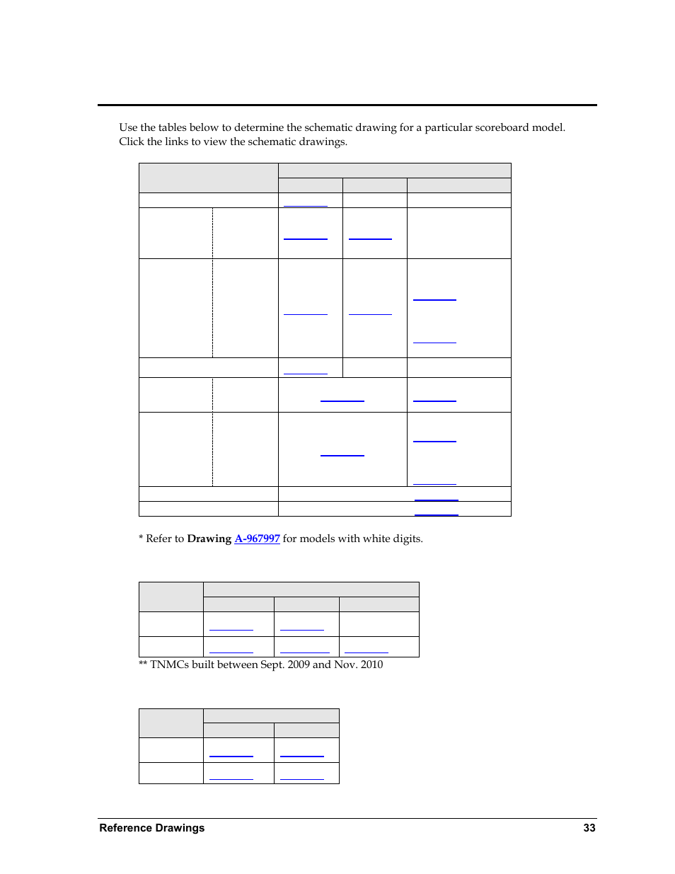 Appendix b: schematic drawings, Appendix b, Schematic drawings | Tnmcs (after sept. 2009), Tnmcs (before sept. 2009) | Daktronics Single-Section Outdoor LED Scoreboards User Manual | Page 39 / 46