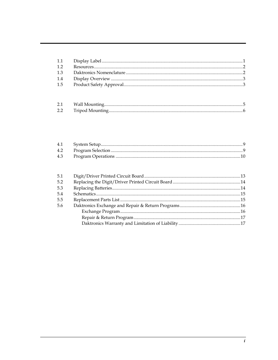 Daktronics TI-2022 Portable LED Timer User Manual | Page 5 / 32