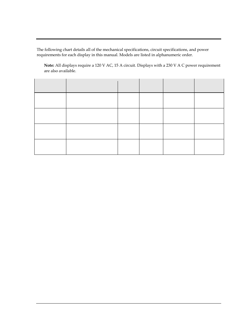 Section 2: specifications, Section 2, Specifications | Daktronics BB-2140 Transparent Shot Clock User Manual | Page 11 / 48