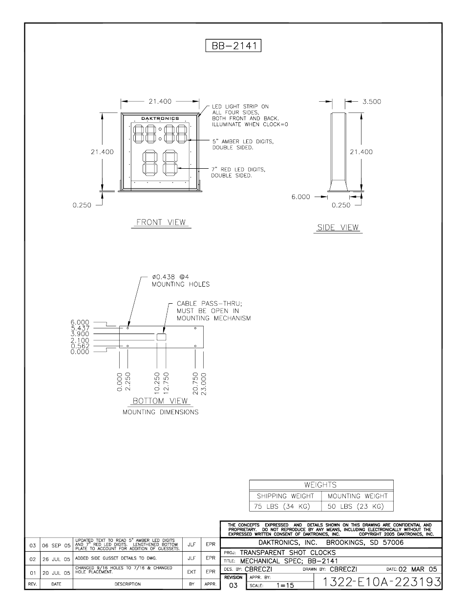 Daktronics BB-2140 Transparent Shot Clock User Manual | Page 33 / 48