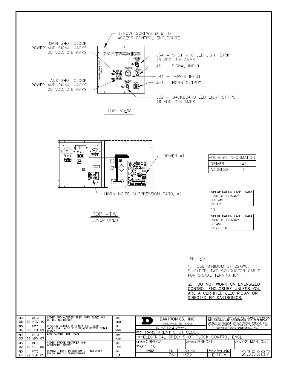 Daktronics BB-2140 Transparent Shot Clock User Manual | Page 36 / 48