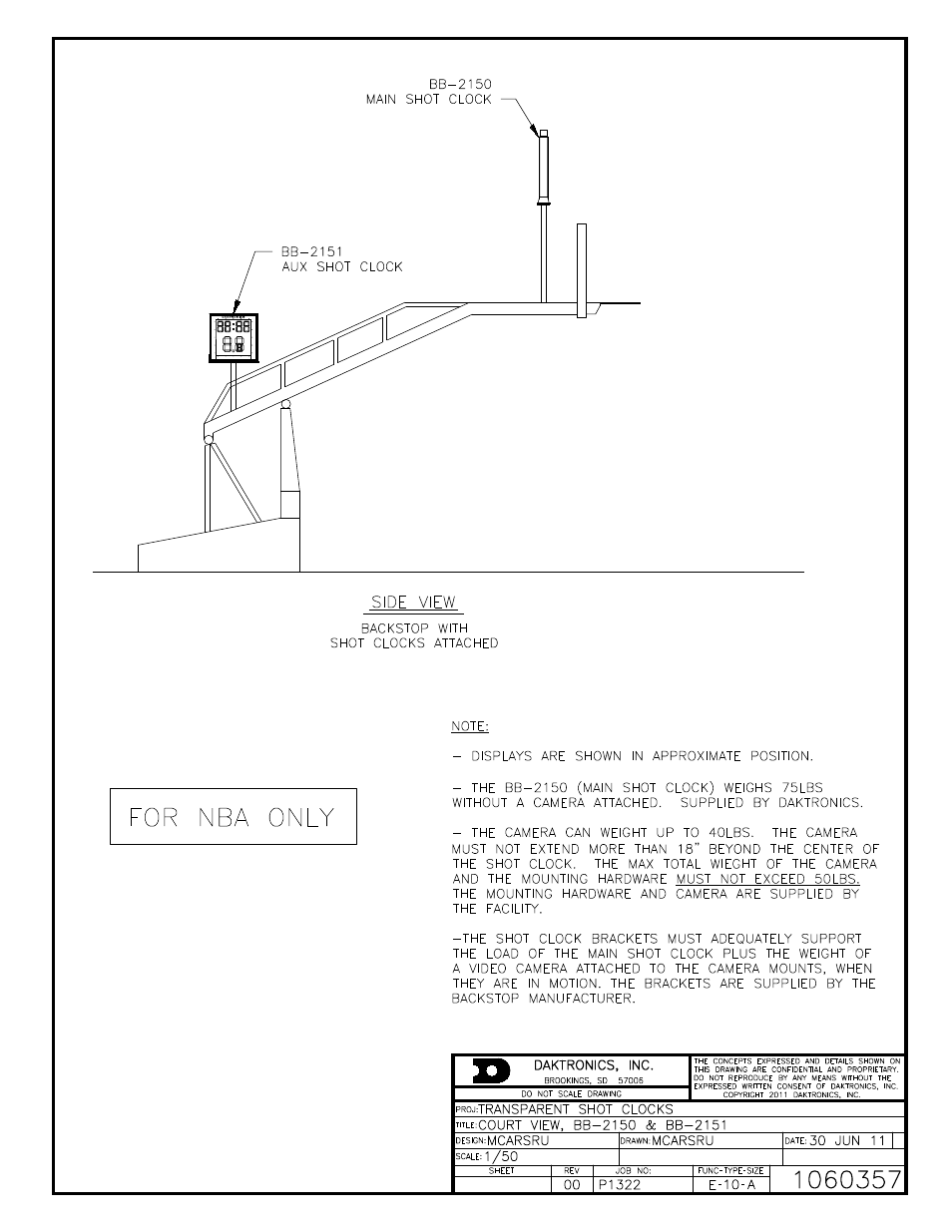 Daktronics BB-2140 Transparent Shot Clock User Manual | Page 43 / 48