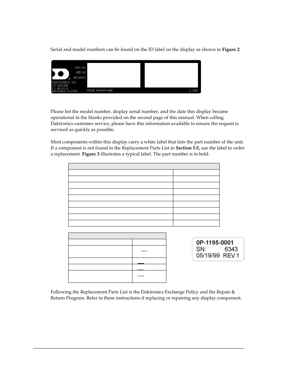 2 daktronics nomenclature, Daktronics nomenclature | Daktronics BB-2140 Transparent Shot Clock User Manual | Page 8 / 48