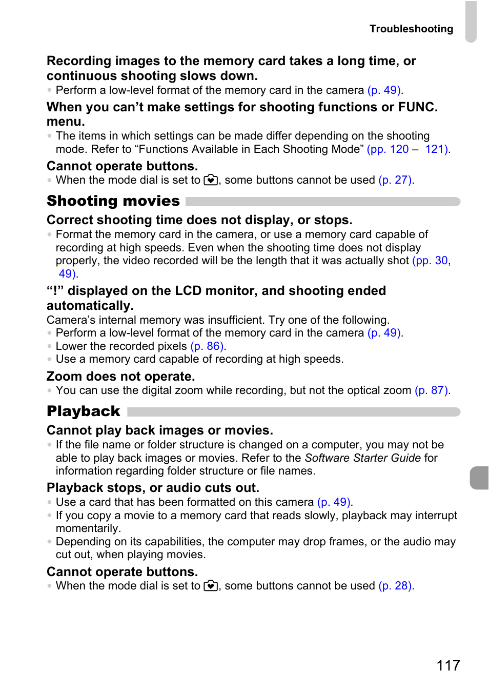 Shooting movies, Playback | Canon A2100 IS User Manual | Page 117 / 131