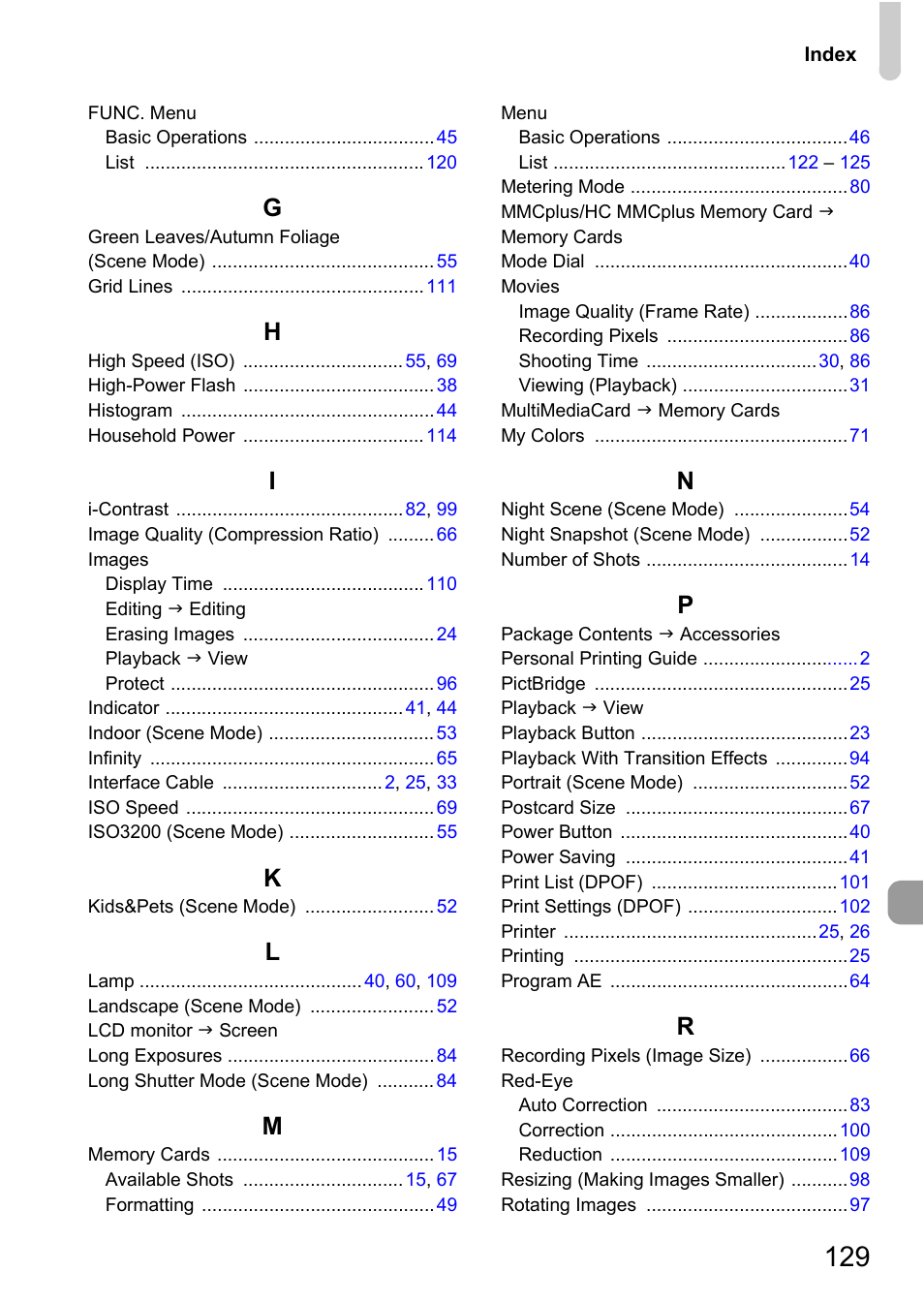 Canon A2100 IS User Manual | Page 129 / 131