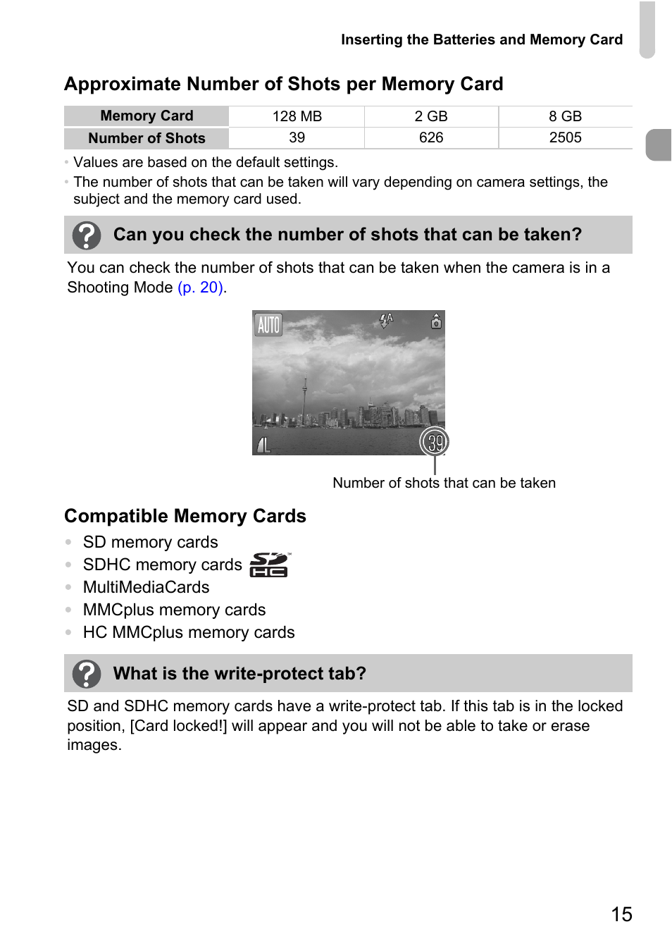 Canon A2100 IS User Manual | Page 15 / 131