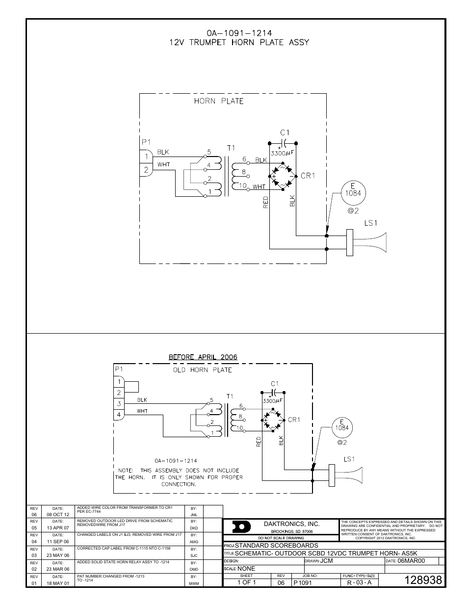 06 1 of 1, Daktronics, inc | Daktronics Scoreboard Trumpet Horn User Manual | Page 29 / 50