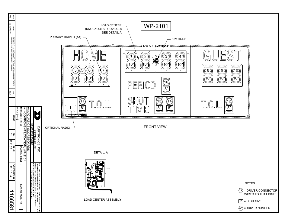 Wp-2101 | Daktronics WP-2101 Water Polo LED Scoreboard User Manual | Page 42 / 52