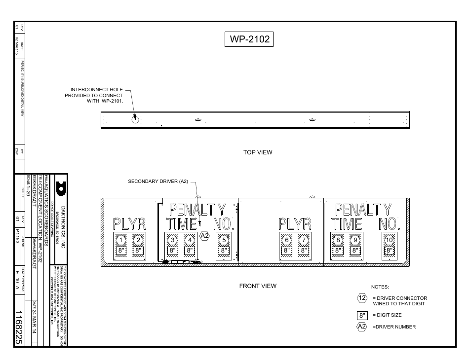Wp-2102 | Daktronics WP-2101 Water Polo LED Scoreboard User Manual | Page 46 / 52