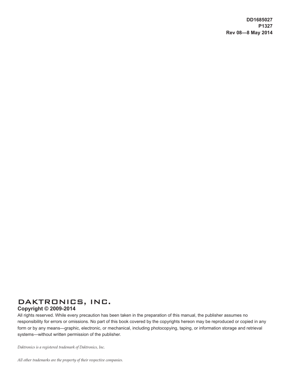 Daktronics, inc | Daktronics Ethernet Bridge Radio (EBR) 900 MHz (0A-1327-1111) and 2.4GHz (A-3446) User Manual | Page 2 / 15