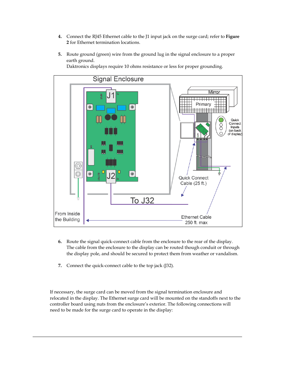 1 alternate location installation, Alternate location installation | Daktronics Ethernet Communication User Manual | Page 10 / 15