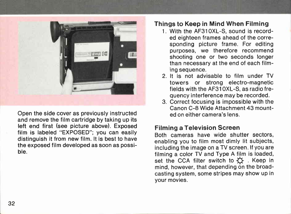 Loading the film | Canon AF310XL User Manual | Page 32 / 66