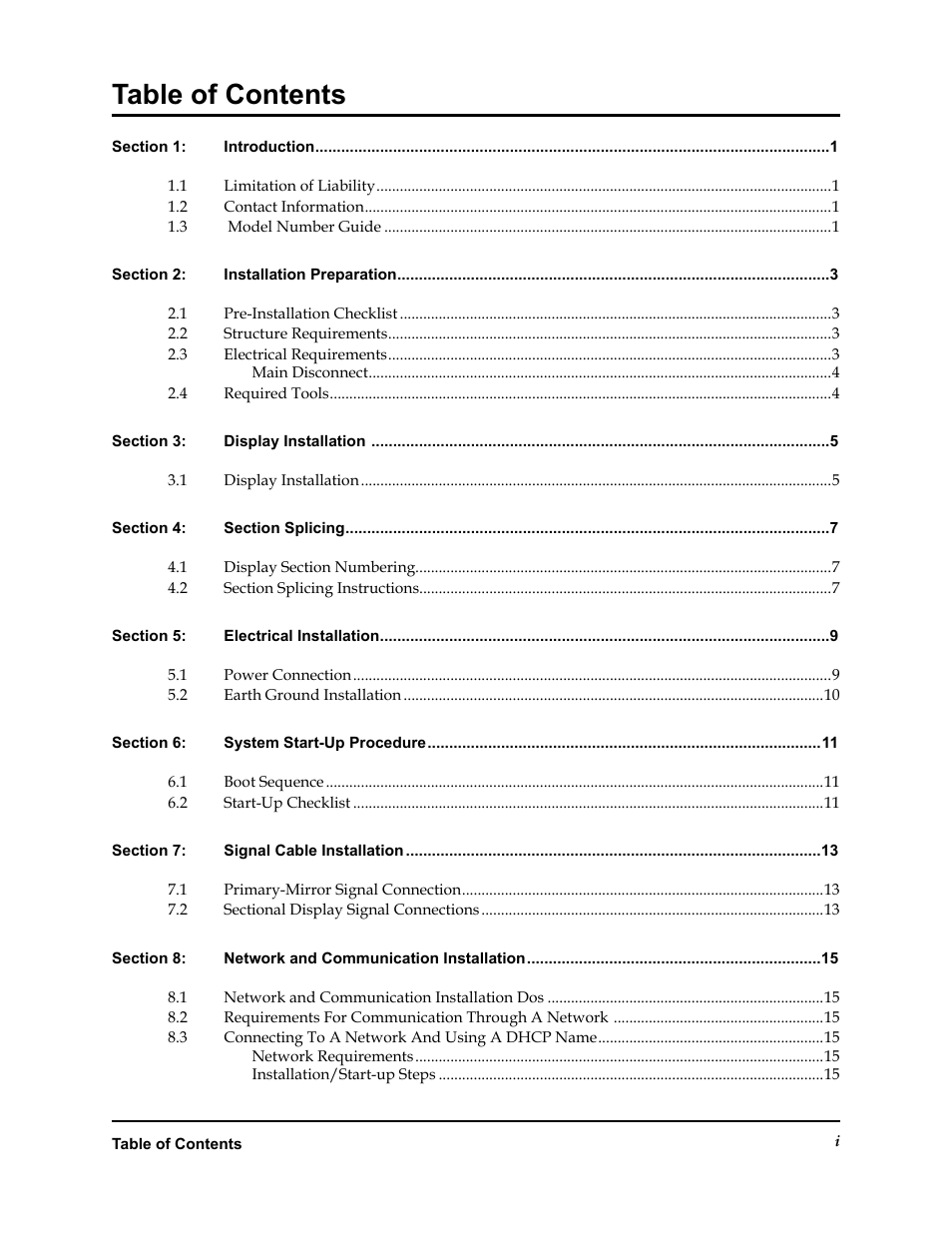 Daktronics Rear-Ventilated GalaxyPro GP3 Series User Manual | Page 3 / 42