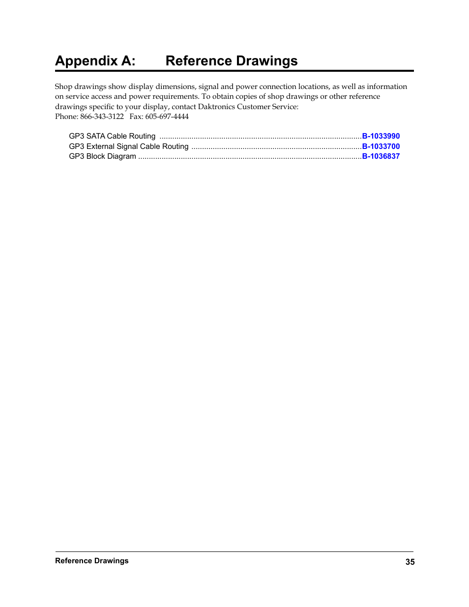 Appendix a: reference drawings | Daktronics Rear-Ventilated GalaxyPro GP3 Series User Manual | Page 40 / 42