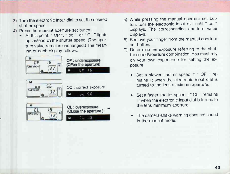 Setting the shooting mode | Canon EOS 620 User Manual | Page 45 / 150