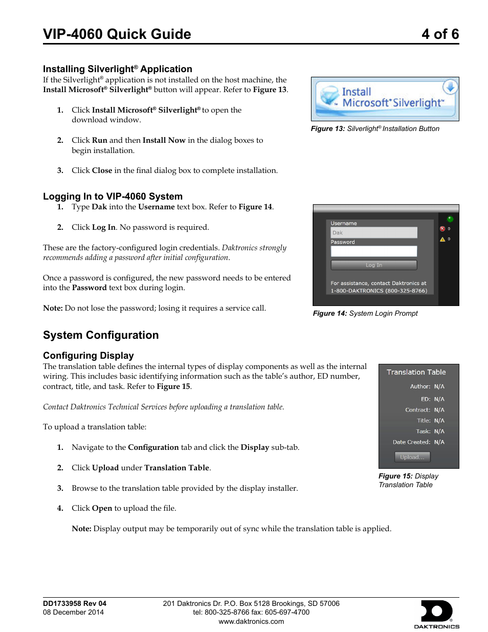 System configuration | Daktronics VIP-4060 User Manual | Page 4 / 6