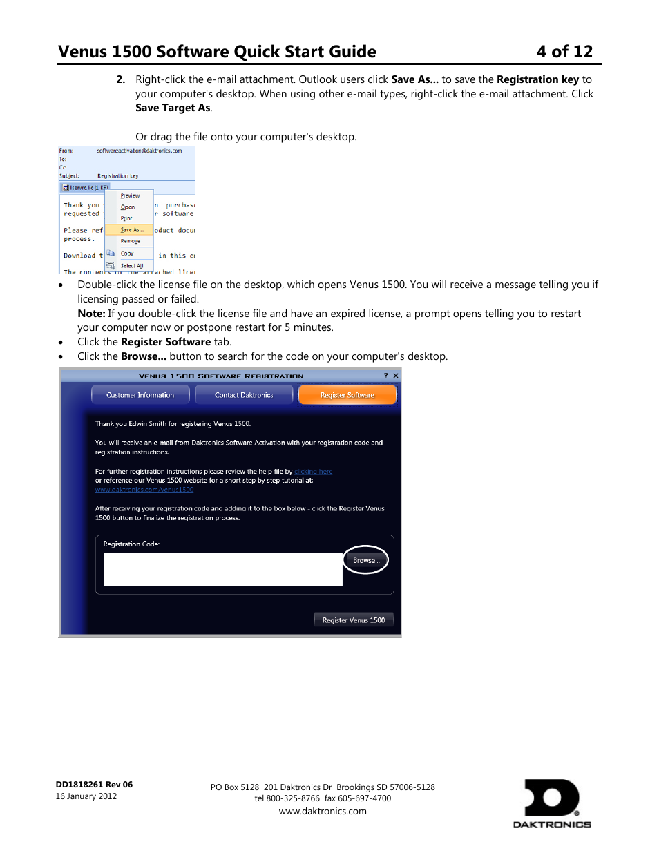 Daktronics Venus 1500 Software User Manual | Page 4 / 12