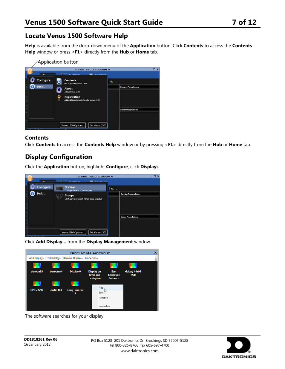Daktronics Venus 1500 Software User Manual | Page 7 / 12