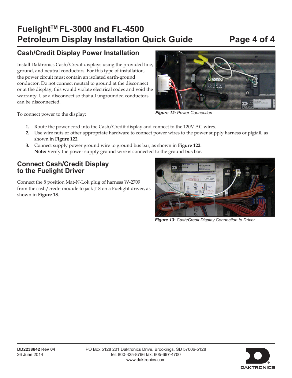 Fuelight | Daktronics FuelightTM FL-3000 and FL-4500 Petroleum Display User Manual | Page 4 / 4