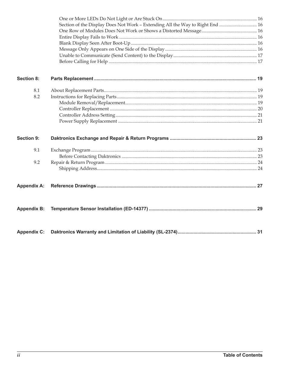 Daktronics Galaxy AF-3220 User Manual | Page 4 / 35